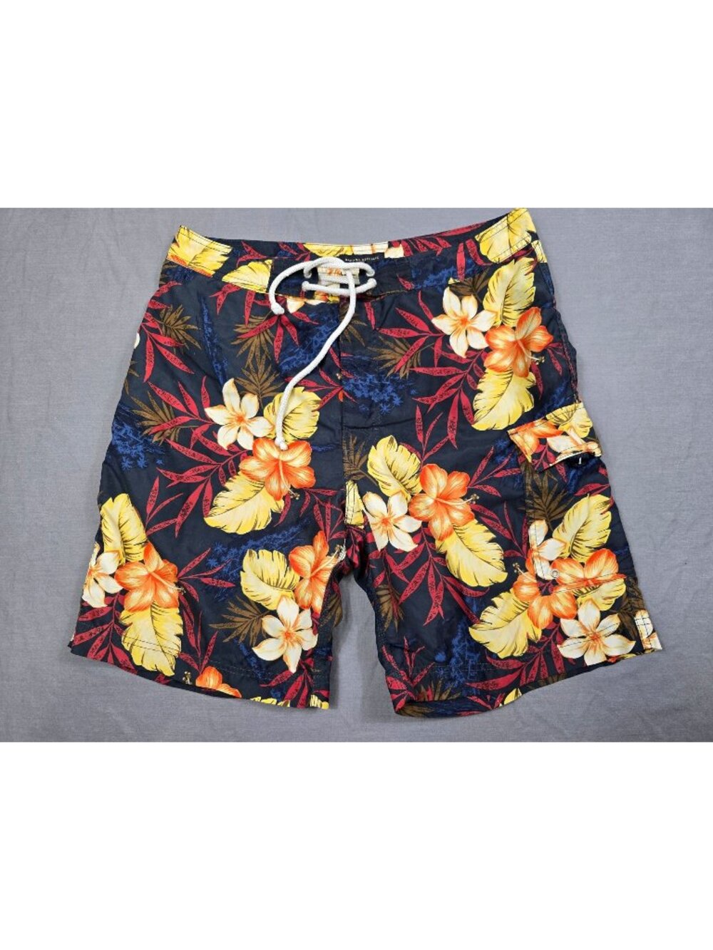Banana Republic Mens Floral Swim Trunks Size 34 Polyester Navy Tropical Print